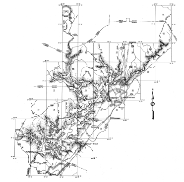 Lake Lanier Pre-Impoundment Lake Map